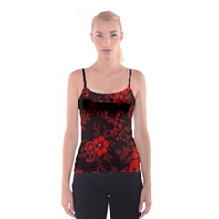Small Red Roses Spaghetti Strap Top by Brittlevirginclothing