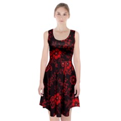 Small Red Roses Racerback Midi Dress by Brittlevirginclothing