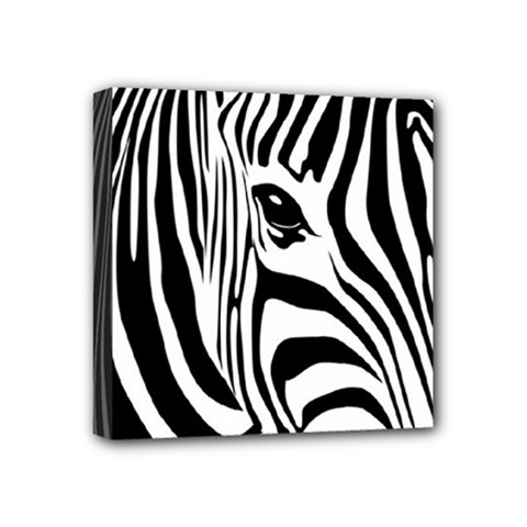 Animal Cute Pattern Art Zebra Mini Canvas 4  X 4  by Amaryn4rt