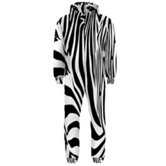 Animal Cute Pattern Art Zebra Hooded Jumpsuit (men)  by Amaryn4rt