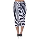 Animal Cute Pattern Art Zebra Velvet Midi Pencil Skirt View2