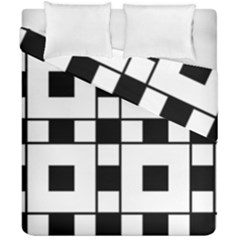 Black And White Pattern Duvet Cover Double Side (california King Size) by Amaryn4rt