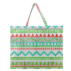 Cute Bohemian  Zipper Large Tote Bag by Brittlevirginclothing