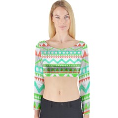 Cute Bohemian Long Sleeve Crop Top by Brittlevirginclothing