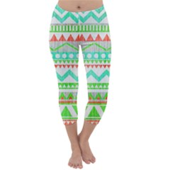 Cute Bohemian Capri Winter Leggings  by Brittlevirginclothing