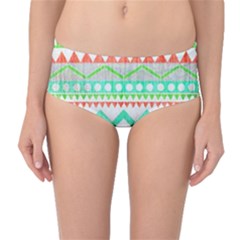 Cute Bohemian Mid-waist Bikini Bottoms by Brittlevirginclothing