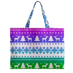 Cute Rainbow Bohemian Medium Zipper Tote Bag by Brittlevirginclothing