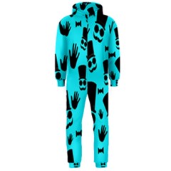 Gentlemen - Blue Pattern Hooded Jumpsuit (men)  by Valentinaart