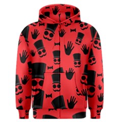 Gentlemen - Red Men s Zipper Hoodie by Valentinaart