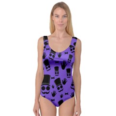 Gentleman Purple Pattern Princess Tank Leotard  by Valentinaart