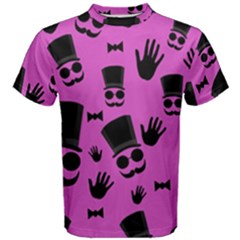 Gentleman - Magenta Pattern Men s Cotton Tee by Valentinaart