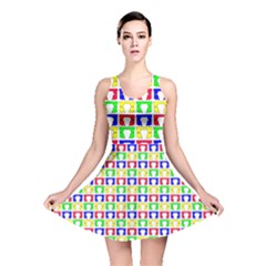 Colorful Curtains Seamless Pattern Reversible Skater Dress by Amaryn4rt