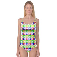 Colorful Curtains Seamless Pattern Camisole Leotard  by Amaryn4rt