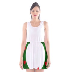 Holiday Wreath Scoop Neck Skater Dress by Amaryn4rt