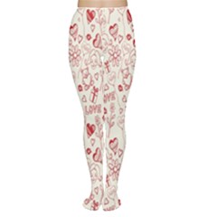 Heart Surface Kiss Flower Bear Love Valentine Day Women s Tights