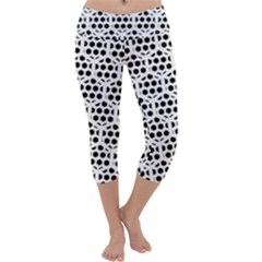 Seamless Honeycomb Pattern Capri Yoga Leggings by Amaryn4rt