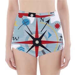 Navigation High-waisted Bikini Bottoms by Valentinaart