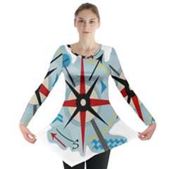 Navigation Long Sleeve Tunic  by Valentinaart