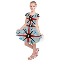 Navigation Kids  Short Sleeve Dress by Valentinaart