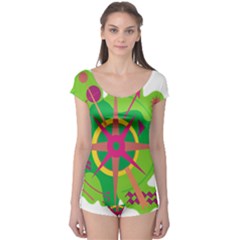 Green Navigation Boyleg Leotard  by Valentinaart