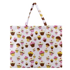 Eat Me Zipper Large Tote Bag by Valentinaart