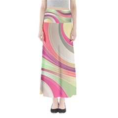 Abstract Colorful Background Wavy Maxi Skirts by Amaryn4rt