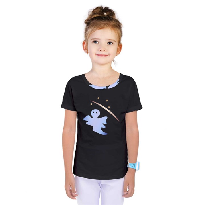 Ghost Night Night Sky Small Sweet Kids  One Piece Tee