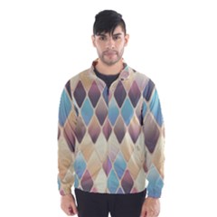 Abstract Colorful Background Tile Wind Breaker (men)