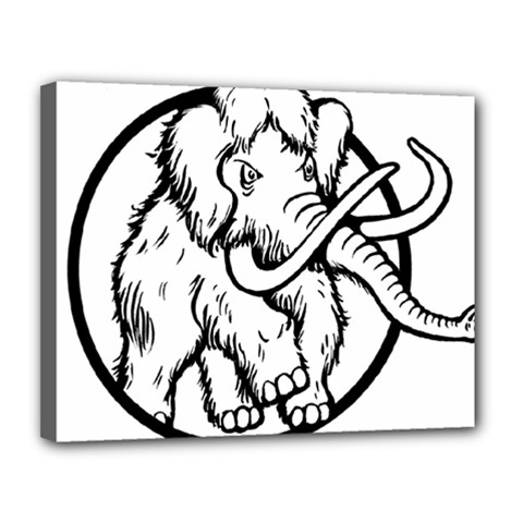 Mammoth Elephant Strong Canvas 14  x 11 