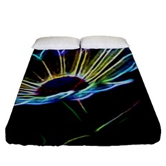 Flower Pattern Design Abstract Background Fitted Sheet (queen Size)