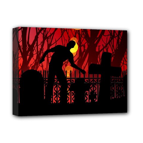 Horror Zombie Ghosts Creepy Deluxe Canvas 16  X 12   by Amaryn4rt