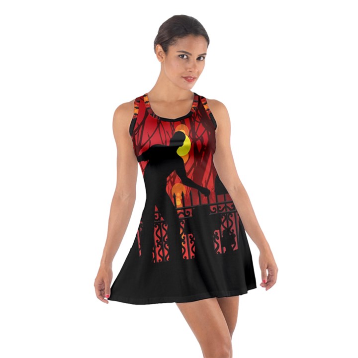 Horror Zombie Ghosts Creepy Cotton Racerback Dress