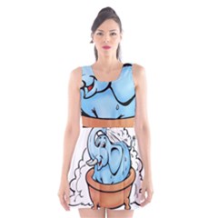 Elephant Bad Shower Scoop Neck Skater Dress