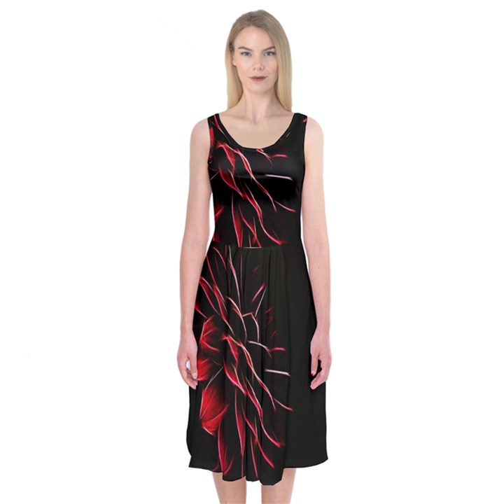 Pattern Design Abstract Background Midi Sleeveless Dress