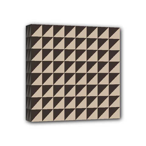 Brown Triangles Background Pattern  Mini Canvas 4  X 4  by Amaryn4rt