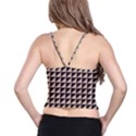 Brown Triangles Background Pattern  Spaghetti Strap Bra Top View2