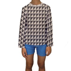 Brown Triangles Background Pattern  Kids  Long Sleeve Swimwear by Amaryn4rt