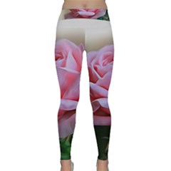Rose Pink Flowers Pink Saturday Classic Yoga Leggings by Amaryn4rt