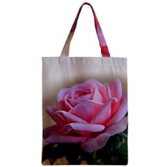 Rose Pink Flowers Pink Saturday Zipper Classic Tote Bag by Amaryn4rt
