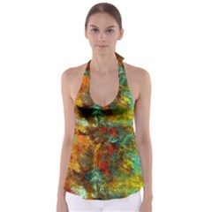 Mixed Abstract Babydoll Tankini Top by digitaldivadesigns