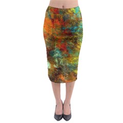 Mixed Abstract Midi Pencil Skirt by digitaldivadesigns