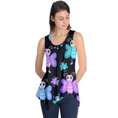 Blue and purple butterflies Sleeveless Tunic