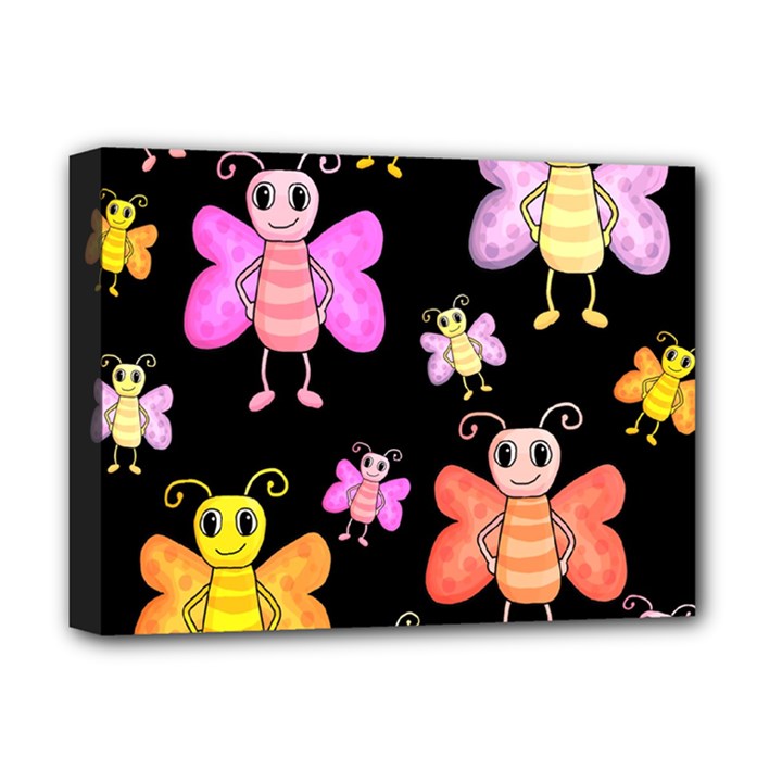 Cute butterflies, colorful design Deluxe Canvas 16  x 12  