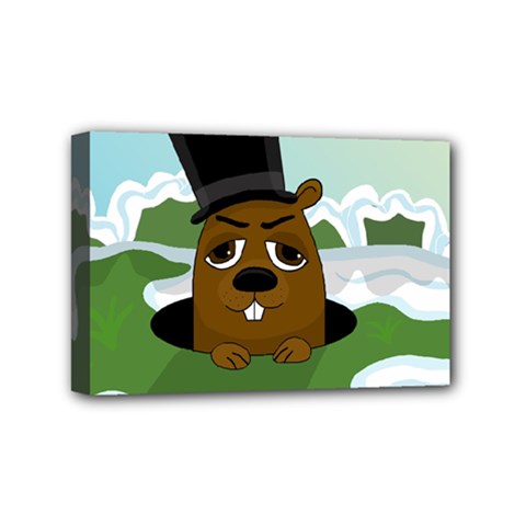 Groundhog Mini Canvas 6  X 4  by Valentinaart