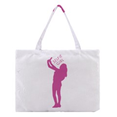 Selfie Girl Graphic Medium Tote Bag by dflcprints