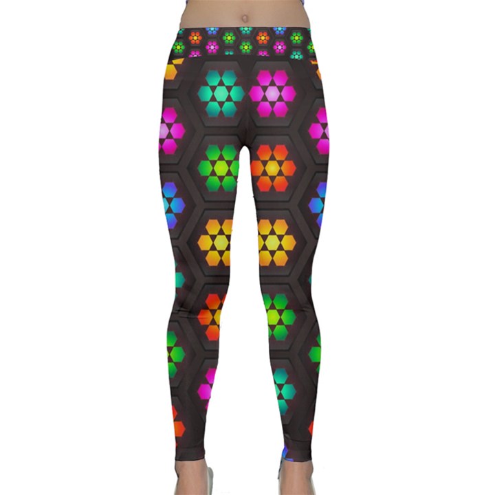 Pattern Background Colorful Design Classic Yoga Leggings