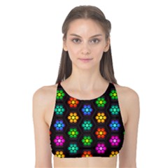 Pattern Background Colorful Design Tank Bikini Top