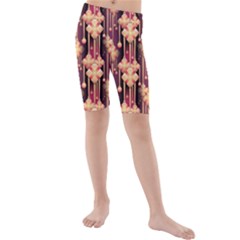 Seamless Pattern Kids  Mid Length Swim Shorts by Amaryn4rt
