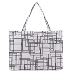 Structure Pattern Network Medium Zipper Tote Bag by Amaryn4rt