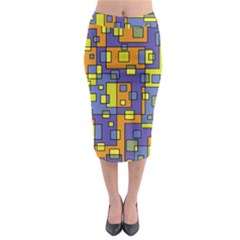 Square Background Background Texture Midi Pencil Skirt by Amaryn4rt